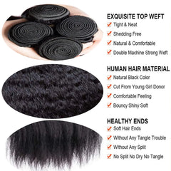 32 Inches Malaysia Remy Hair Kinky Straight Bundles - Pure Hair Gaze