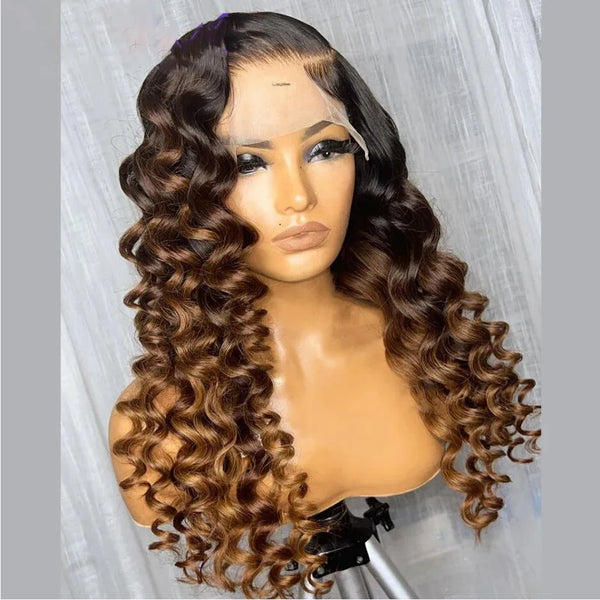 180Density Glueless Heat Resistant  Deep Wave Wig