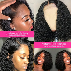 Curly 13x4 Lace Front Human Hair Glueless Wig - Pure Hair Gaze