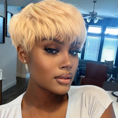 Pixie Cut Wig Human Hair Wigs For Women Short Human Hair Wigs with Bangs - Pure Hair Gaze