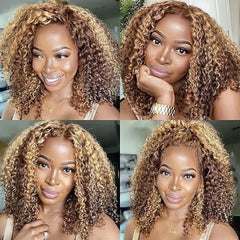 Highlights Honey Blonde Colored 13x4x1 Lace T Part Wig - Pure Hair Gaze