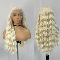 Loose Curly Hair Heat Resistant Fiber Platinum Blonde Wig - Pure Hair Gaze