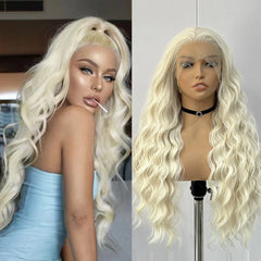 Loose Curly Hair Heat Resistant Fiber Platinum Blonde Wig - Pure Hair Gaze