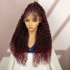 Cornrow Lace Front Synthetic Braided Wigs - Pure Hair Gaze