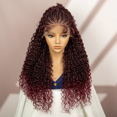 Cornrow Lace Front Synthetic Braided Wigs - Pure Hair Gaze