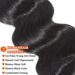 13x4 Lace Frontal Brazilian Hair Weave 3 Bundles - Pure Hair Gaze
