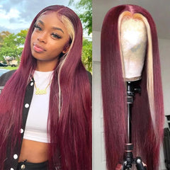 613 Blonde Stripe Lace Front Wig - Pure Hair Gaze