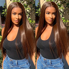 Transparent Lace Frontal Straight Hair Wig - Pure Hair Gaze