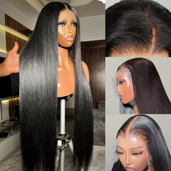 30 40 Inch Bone Straight 13x6 Lace Frontal Wig