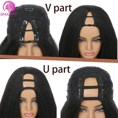 Short Bob Wig Yaki Straight V Part Wig 100% Human Hair No Glue Brazilian - Pure Hair Gaze