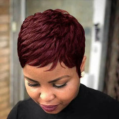 Heat Resistant Synthetic Burgundy Wigs - Pure Hair Gaze