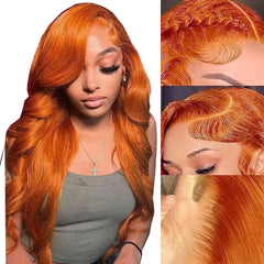 Body Wave Ginger Colored 13x4 HD Lace Front Wig - Pure Hair Gaze