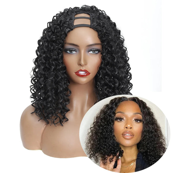 Curly U Part Wig for Women