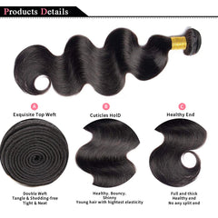 Body Wave Brazilian Hair Weave Bundles - Pure Hair Gaze