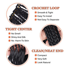 Synthetic Braiding Hair - French Curl Crochet Braids - Pre Looped Braiding Hair Extensions - Pure Hair Gaze