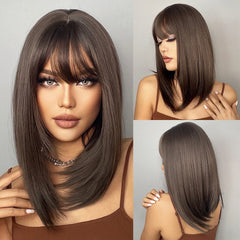 Platinum Blonde Short Bob Wig with Bangs - Pure Hair Gaze