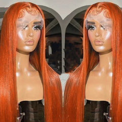 Straight 13x4 Lace Frontal Ginger Wig - Pure Hair Gaze
