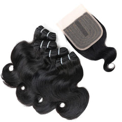 Remy Brazilian Ombre Human Hair 4 Bundles With Closure - Pure Hair Gaze