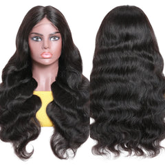 Brazilian Lace Closure Natural Black Wig - Pure Hair Gaze