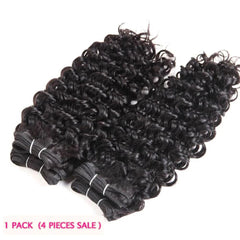 Kinky Curly Remy Human Hair Weave 4 Bundles Extensions - Pure Hair Gaze