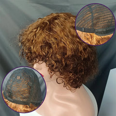 Water Wave Brazilian Human Hair Bangs Wig - Pure Hair Gaze