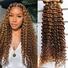 Deep Wave Highlighted Human Hair Bundles - Pure Hair Gaze