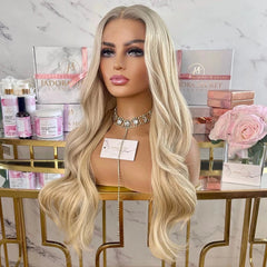 Transparent Lace Glueless Lace Frontal Ash Blonde Wig - Pure Hair Gaze