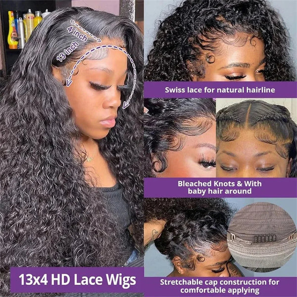 Pre Plucked Glueless Loose Deep Wave Frontal Wig