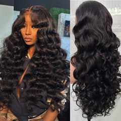 Double Drown Bouncy Wave 4x4 Lace Closure HD Glueless Wig - Pure Hair Gaze