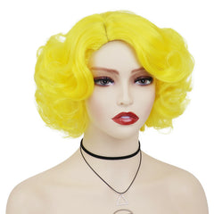 Cosplay Short Curly Hair Platinum Blonde Wigs - Pure Hair Gaze