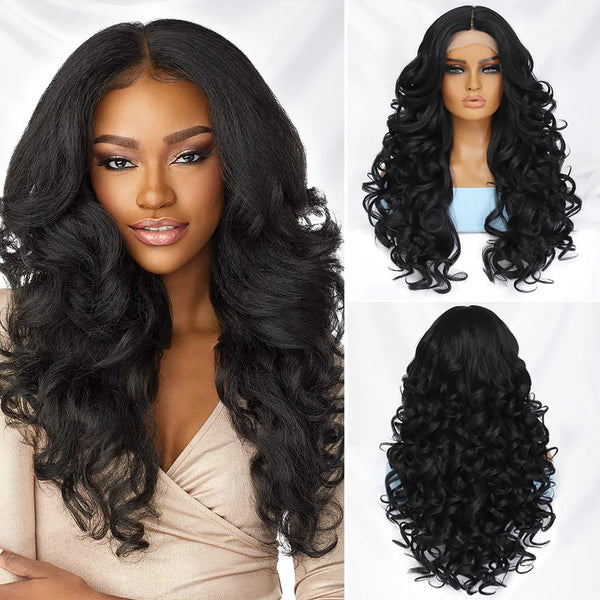 Curly Synthetic Lace Front Wigs For Women