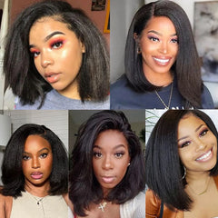 Glueless Kinky Straight Frontal Wig - Pure Hair Gaze