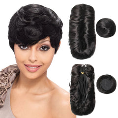 Short Ombre Human Hair Bundles With Center Closure - Pure Hair Gaze