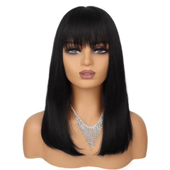 Full and Natural Hairline Natural Black Wig - Pure Hair Gaze