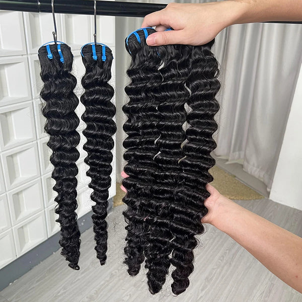 Deep Wave Unprocessed Weave Human Hair Bundles