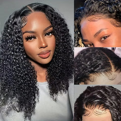 Curly 13x4 Lace Front Human Hair Glueless Wig - Pure Hair Gaze