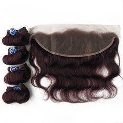 13x4 HD Transparent Lace Ombre Hair Bundles - Pure Hair Gaze