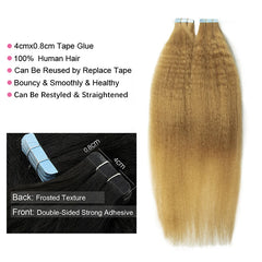 Honey Brown Human Hair Kinky Straight Bundles - Pure Hair Gaze