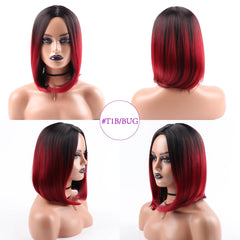Short Straight Hair Wig with Middle Part - Pure Hair Gaze
