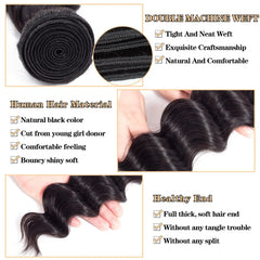 Loose Deep Wave 100% Human Hair Bundles - Pure Hair Gaze