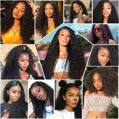 Kinky Curly Human Hair Bundles With HD Frontals - Pure Hair Gaze