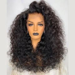 Soft Long Kinky Curly Natural Black Wig - Pure Hair Gaze