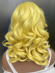 Heat Resistant Fluffy Yellow Wig - Pure Hair Gaze