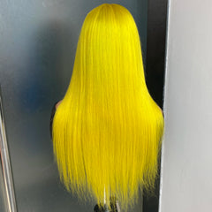 Yellow Brazilian Human Hair Wig - Pure Hair Gaze