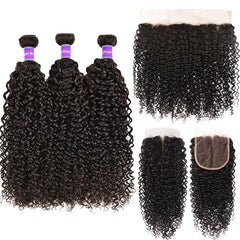 Lace Frontal Kinky Curly Human Hair Bundles - Pure Hair Gaze