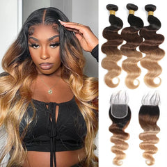 Body Wave Human Hair Bundles with closure - Pure Hair Gaze