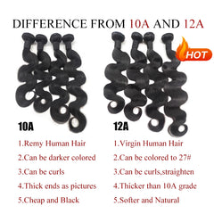 12A 30Inch Brazilian Body Wave Hair Bundles - Pure Hair Gaze