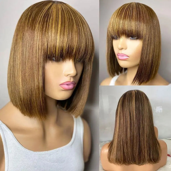 Full Machine Made P4/27 Color Ombre Wig