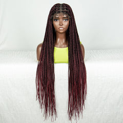 Synthetic Preplucked Box Full Lace Braided Wig - Pure Hair Gaze