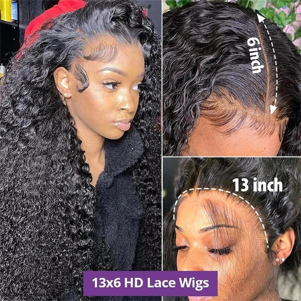 Hd 13x6 Lace Human Hair Curly Wig